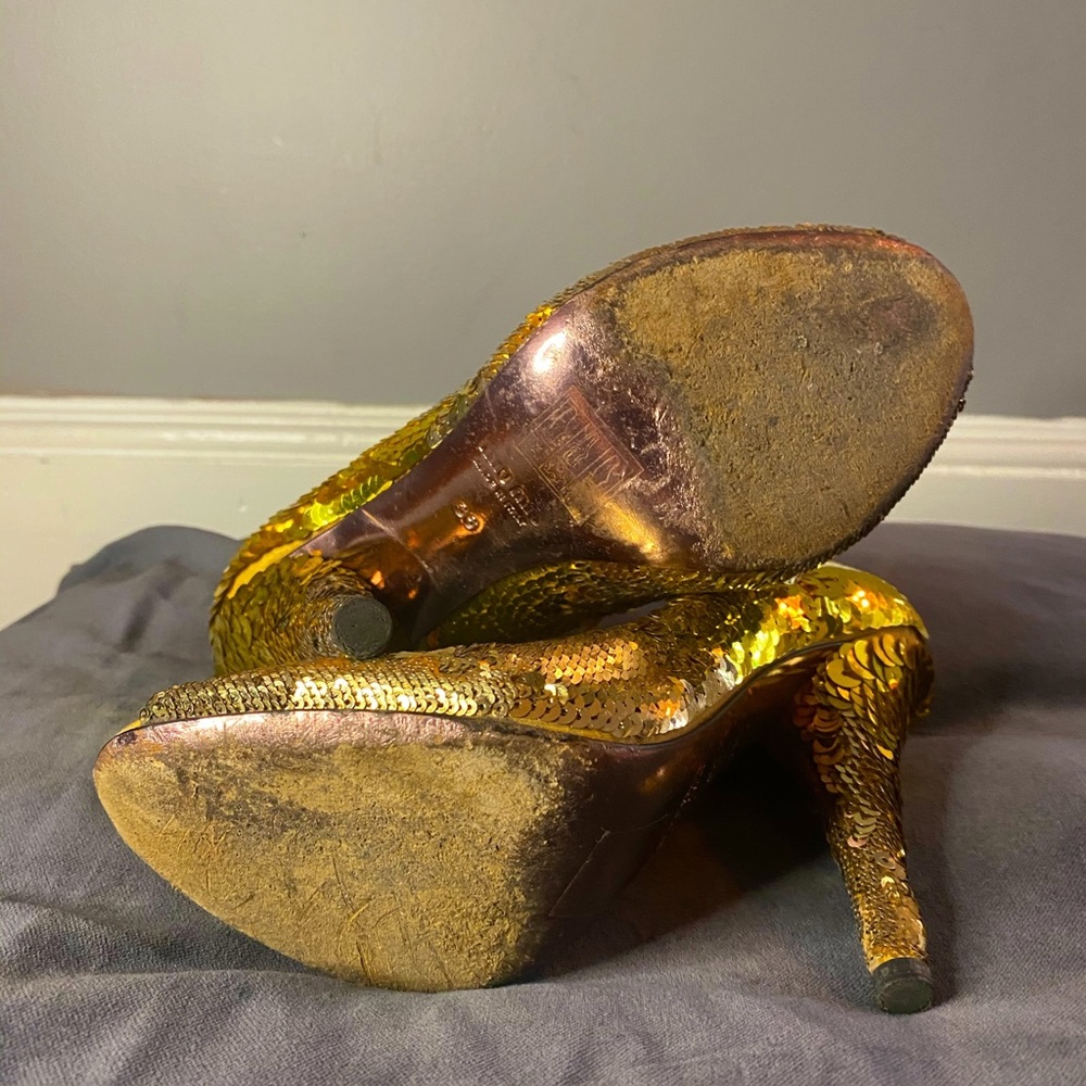 Vintage Miu Miu Sequin Heels Size 6 - image 2